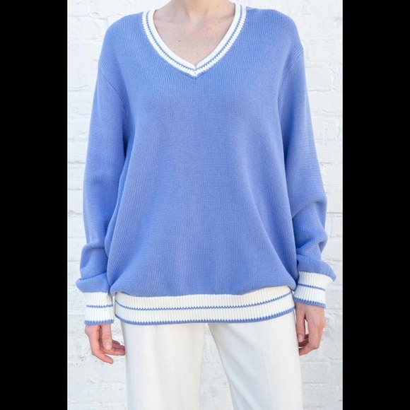 BRANDY MELVILLE BLUE OVERSIZED SWEATER - Picture 1 of 5